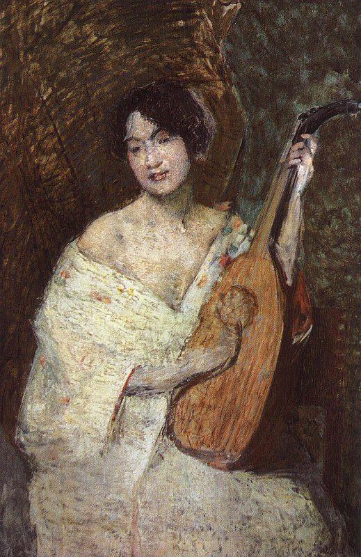 Alden J Weir Lady with a Mandolin